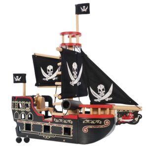 Drewniany statek piracki Barbarossa, zabawka dla dzieci, Le Toy Van