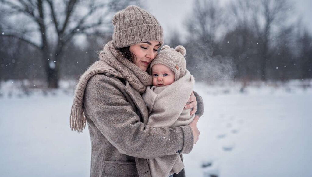 Czy pierś matki naprawdę chroni niemowlę przed mrozem? Odpowiedź zaskakuje